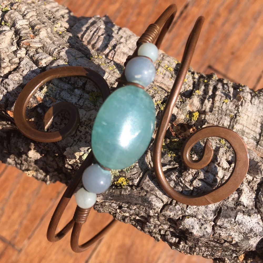 Boho wire cuff bracelet